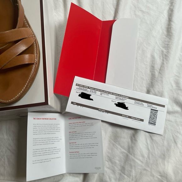 Coach Brown Leather Women's Wedge Sandals - Picture 9 of 9